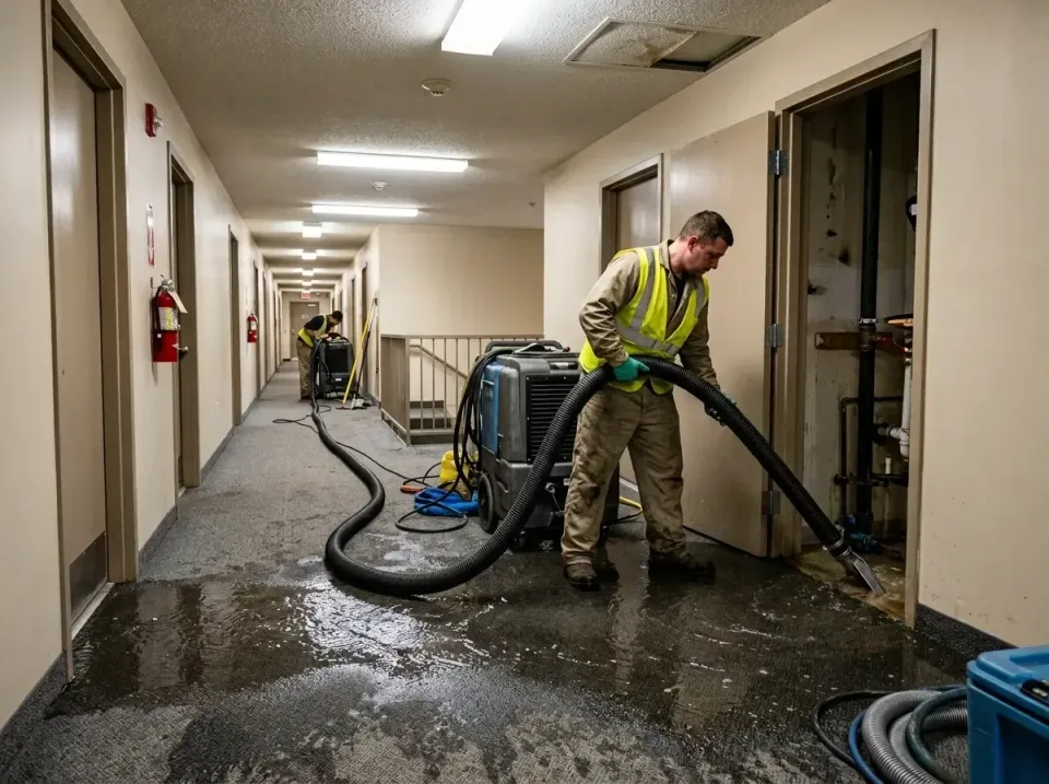 multi-unit-apartment-hallway-f-005 — frequently asked questions, Emergency Burst Pipe Water Extraction & Removal in Mariemon…